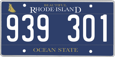 RI license plate 939301