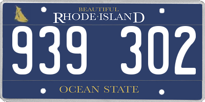 RI license plate 939302