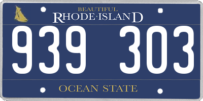 RI license plate 939303