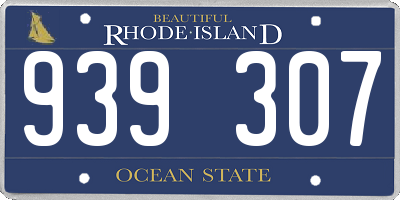 RI license plate 939307