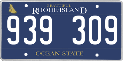 RI license plate 939309