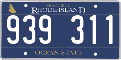 RI license plate 939311
