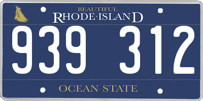 RI license plate 939312