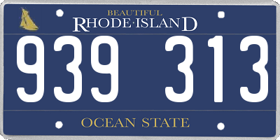 RI license plate 939313