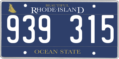RI license plate 939315