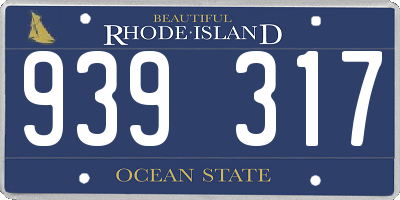 RI license plate 939317