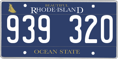 RI license plate 939320
