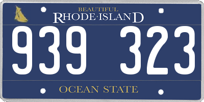 RI license plate 939323