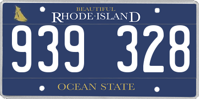 RI license plate 939328