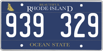 RI license plate 939329