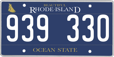 RI license plate 939330