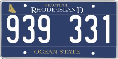 RI license plate 939331