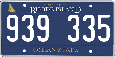 RI license plate 939335