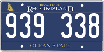 RI license plate 939338