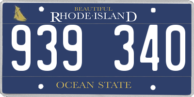 RI license plate 939340