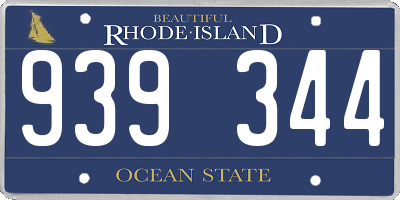 RI license plate 939344