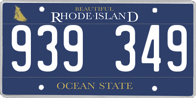 RI license plate 939349
