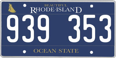 RI license plate 939353