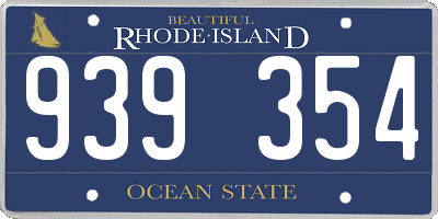RI license plate 939354