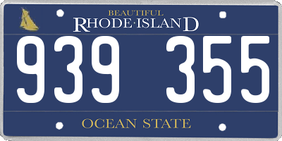 RI license plate 939355