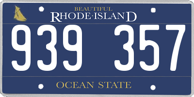 RI license plate 939357