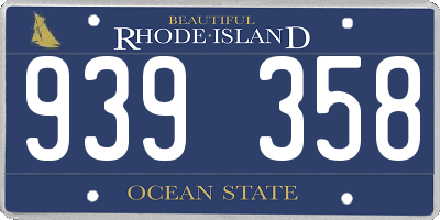 RI license plate 939358