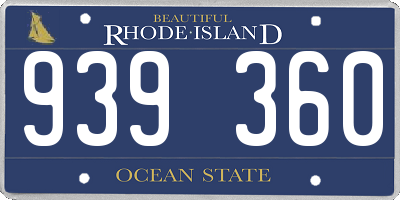 RI license plate 939360