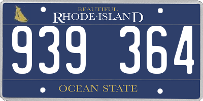 RI license plate 939364