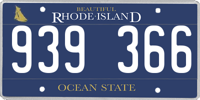 RI license plate 939366