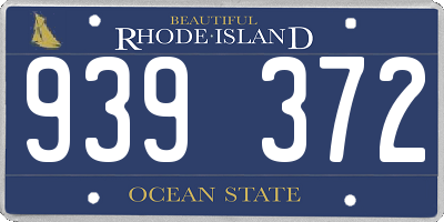 RI license plate 939372