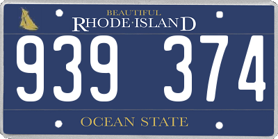 RI license plate 939374