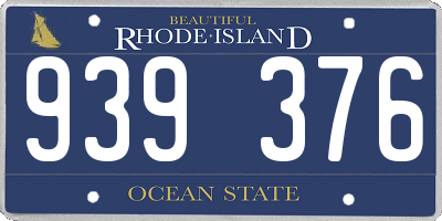 RI license plate 939376