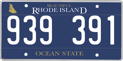 RI license plate 939391