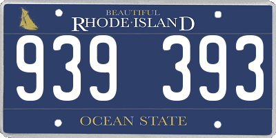 RI license plate 939393