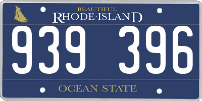 RI license plate 939396