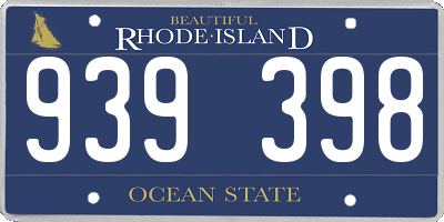 RI license plate 939398