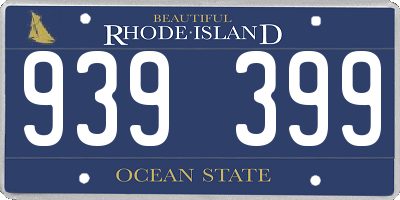 RI license plate 939399