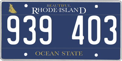 RI license plate 939403