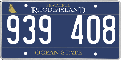 RI license plate 939408