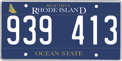 RI license plate 939413