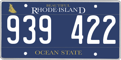 RI license plate 939422