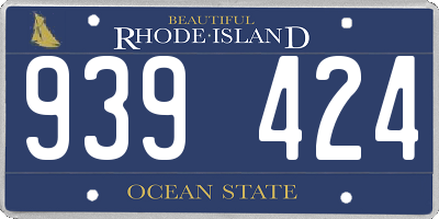 RI license plate 939424