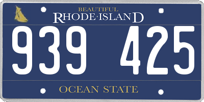 RI license plate 939425