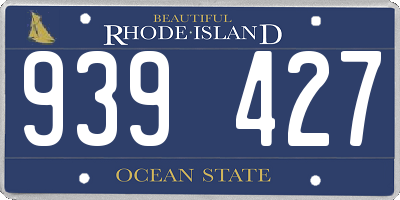 RI license plate 939427
