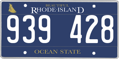 RI license plate 939428