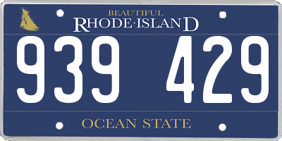 RI license plate 939429
