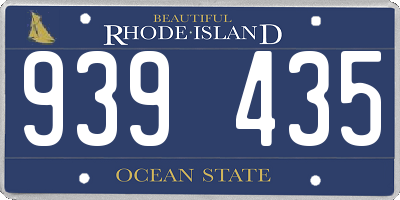 RI license plate 939435