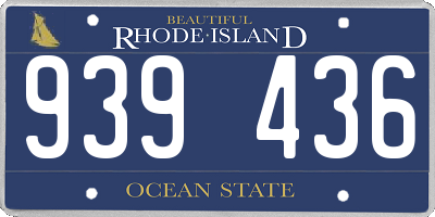 RI license plate 939436
