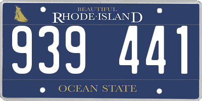 RI license plate 939441
