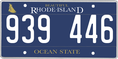 RI license plate 939446